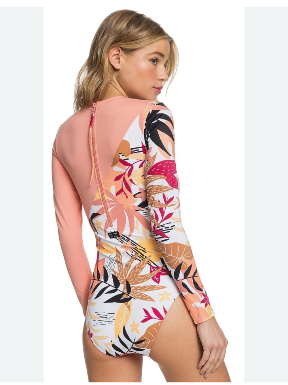 Roxy pop Surf Long-Sleeve One-Piece Swimsuit